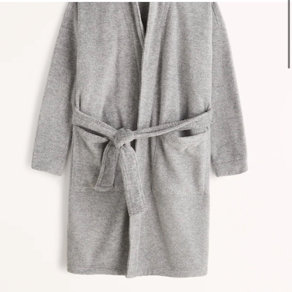 Abercrombie Navy Blue Fleece Hooded Robe